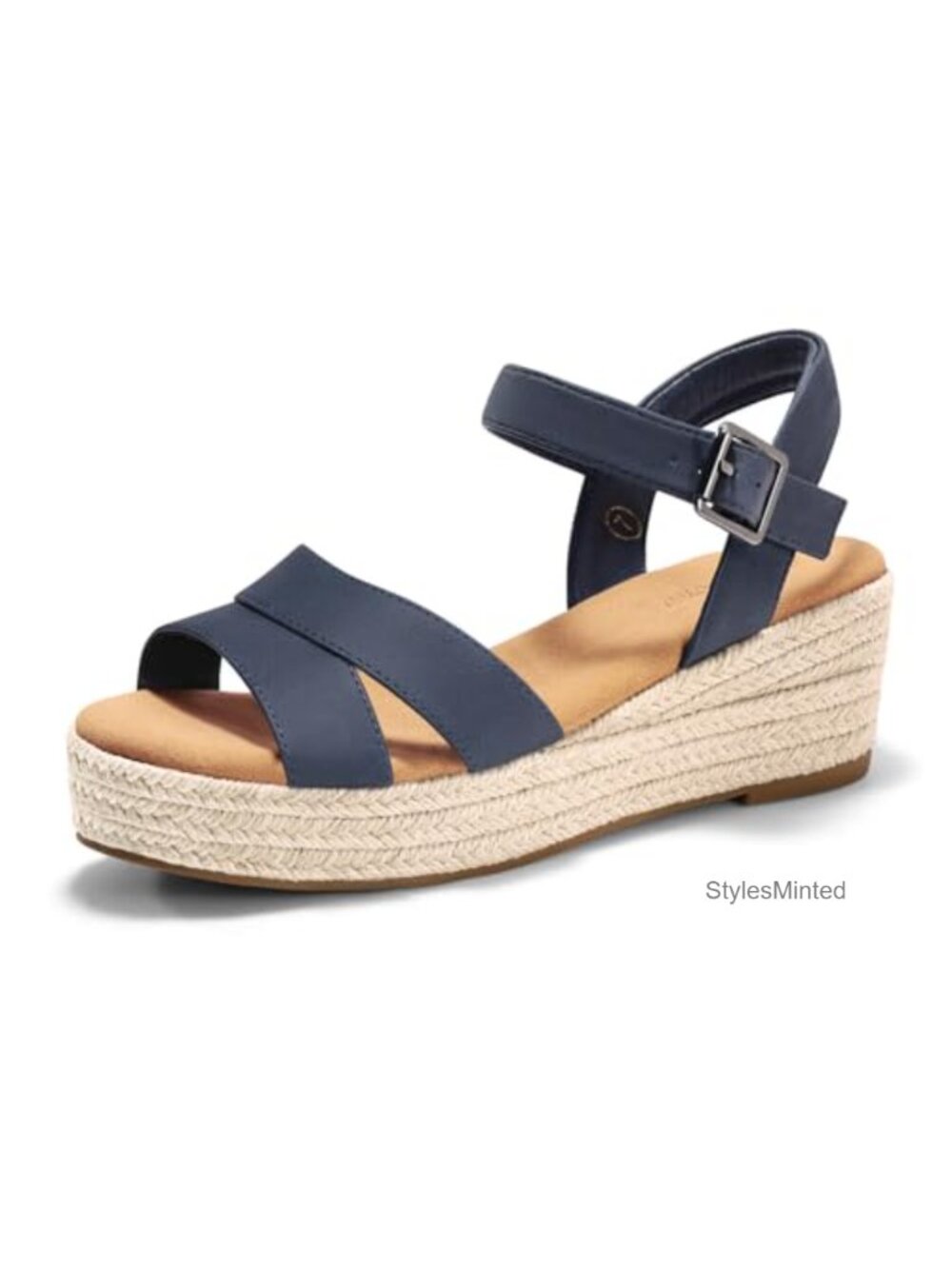 Women's Espadrille Wedge Platform Sandals, Open Toe Ankle Strap Summer Shoes